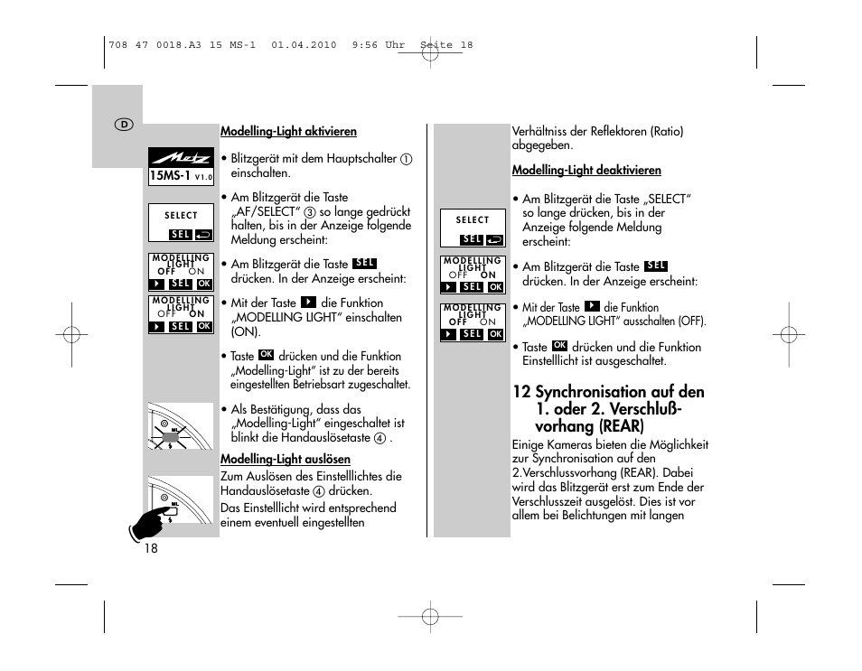 Metz MECABLITZ 15 MS-1 digital User Manual | Page 18 / 140