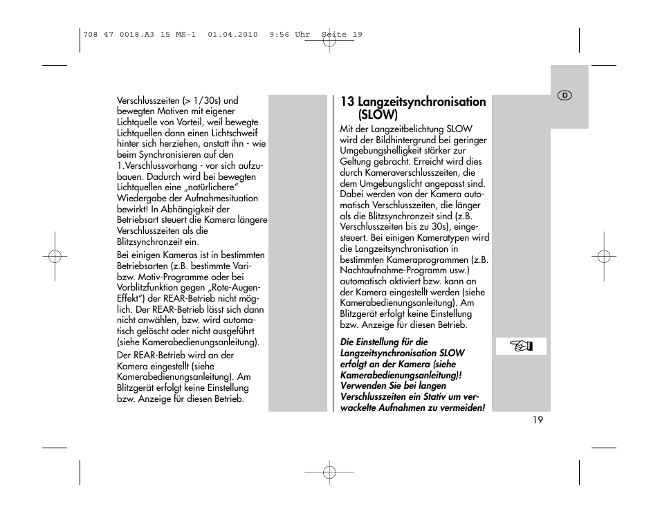 Metz MECABLITZ 15 MS-1 digital User Manual | Page 19 / 140