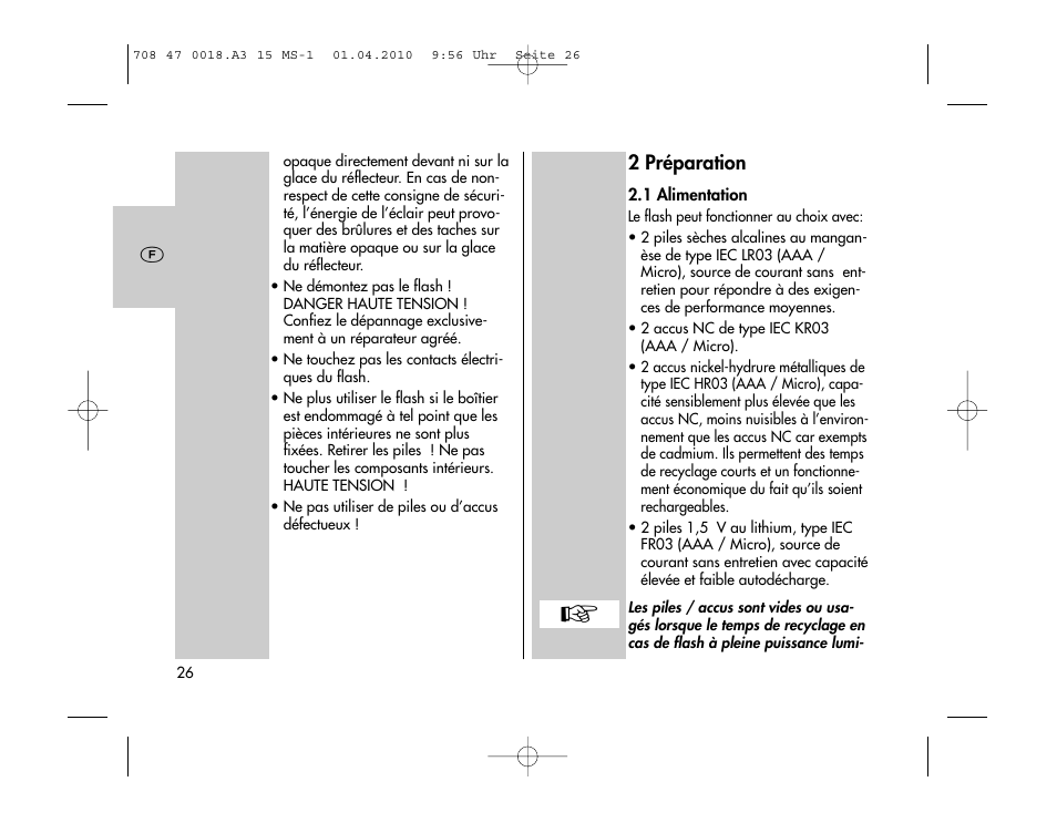 Metz MECABLITZ 15 MS-1 digital User Manual | Page 26 / 140