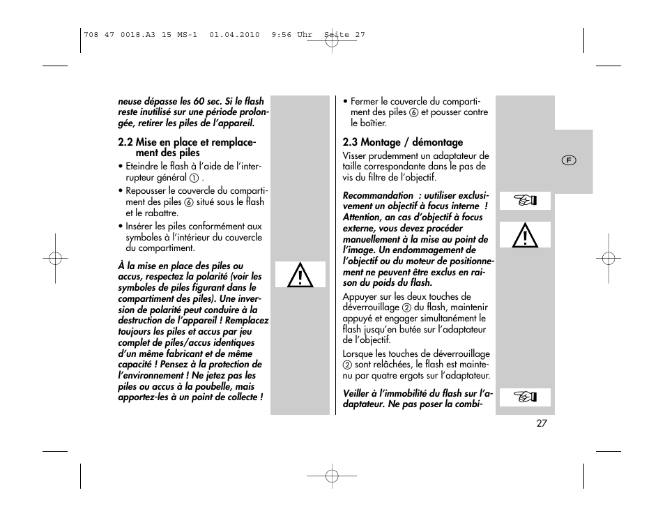 Metz MECABLITZ 15 MS-1 digital User Manual | Page 27 / 140