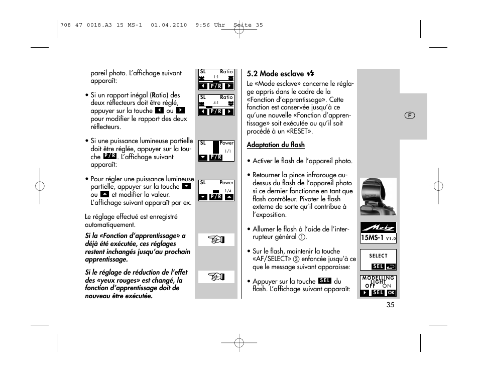 Metz MECABLITZ 15 MS-1 digital User Manual | Page 35 / 140