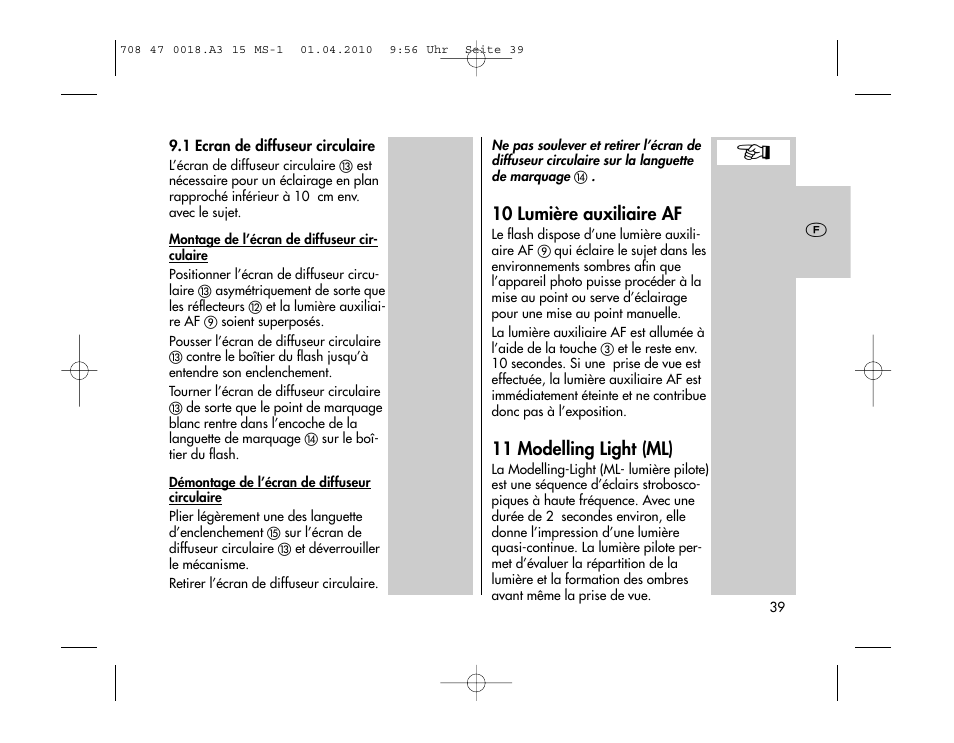 Metz MECABLITZ 15 MS-1 digital User Manual | Page 39 / 140