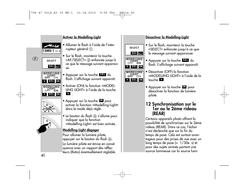 Metz MECABLITZ 15 MS-1 digital User Manual | Page 40 / 140