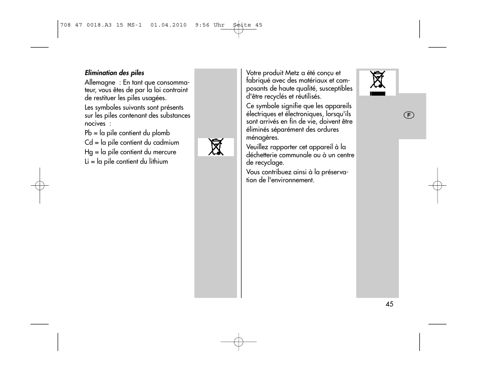 Metz MECABLITZ 15 MS-1 digital User Manual | Page 45 / 140