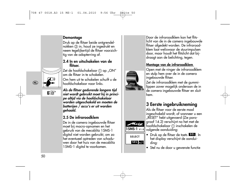 Metz MECABLITZ 15 MS-1 digital User Manual | Page 50 / 140