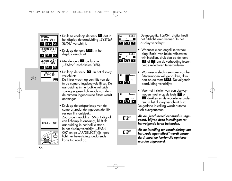 Metz MECABLITZ 15 MS-1 digital User Manual | Page 56 / 140
