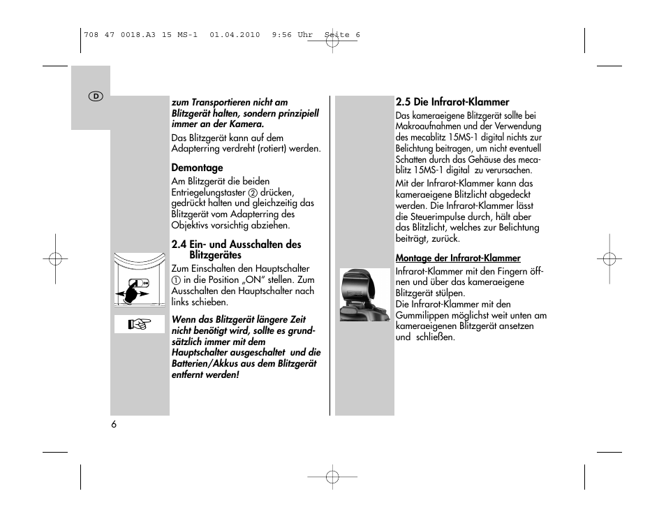 Metz MECABLITZ 15 MS-1 digital User Manual | Page 6 / 140
