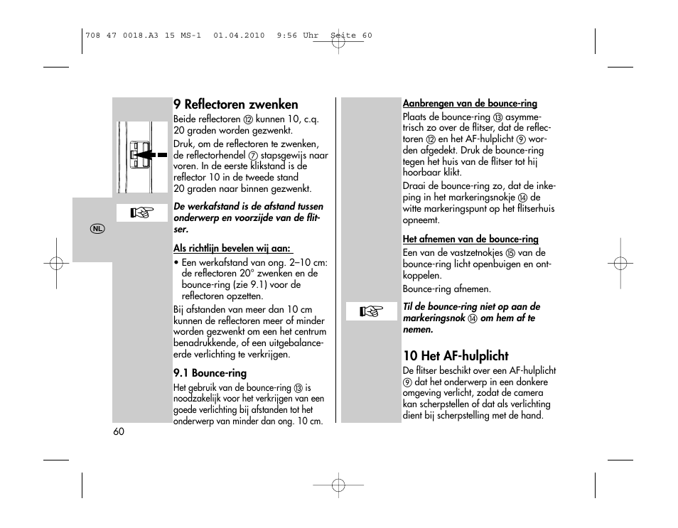 Metz MECABLITZ 15 MS-1 digital User Manual | Page 60 / 140