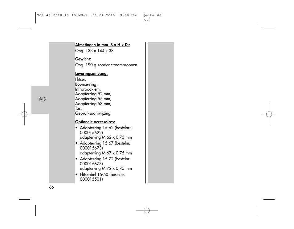Metz MECABLITZ 15 MS-1 digital User Manual | Page 66 / 140