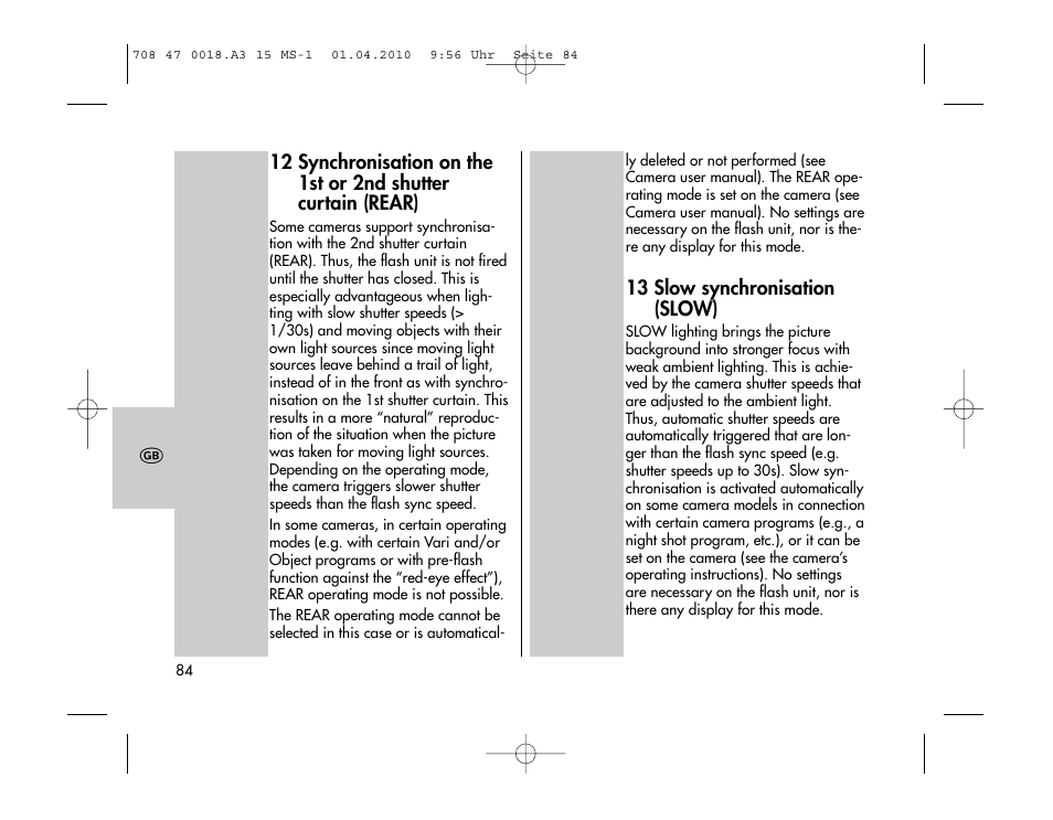 Metz MECABLITZ 15 MS-1 digital User Manual | Page 84 / 140