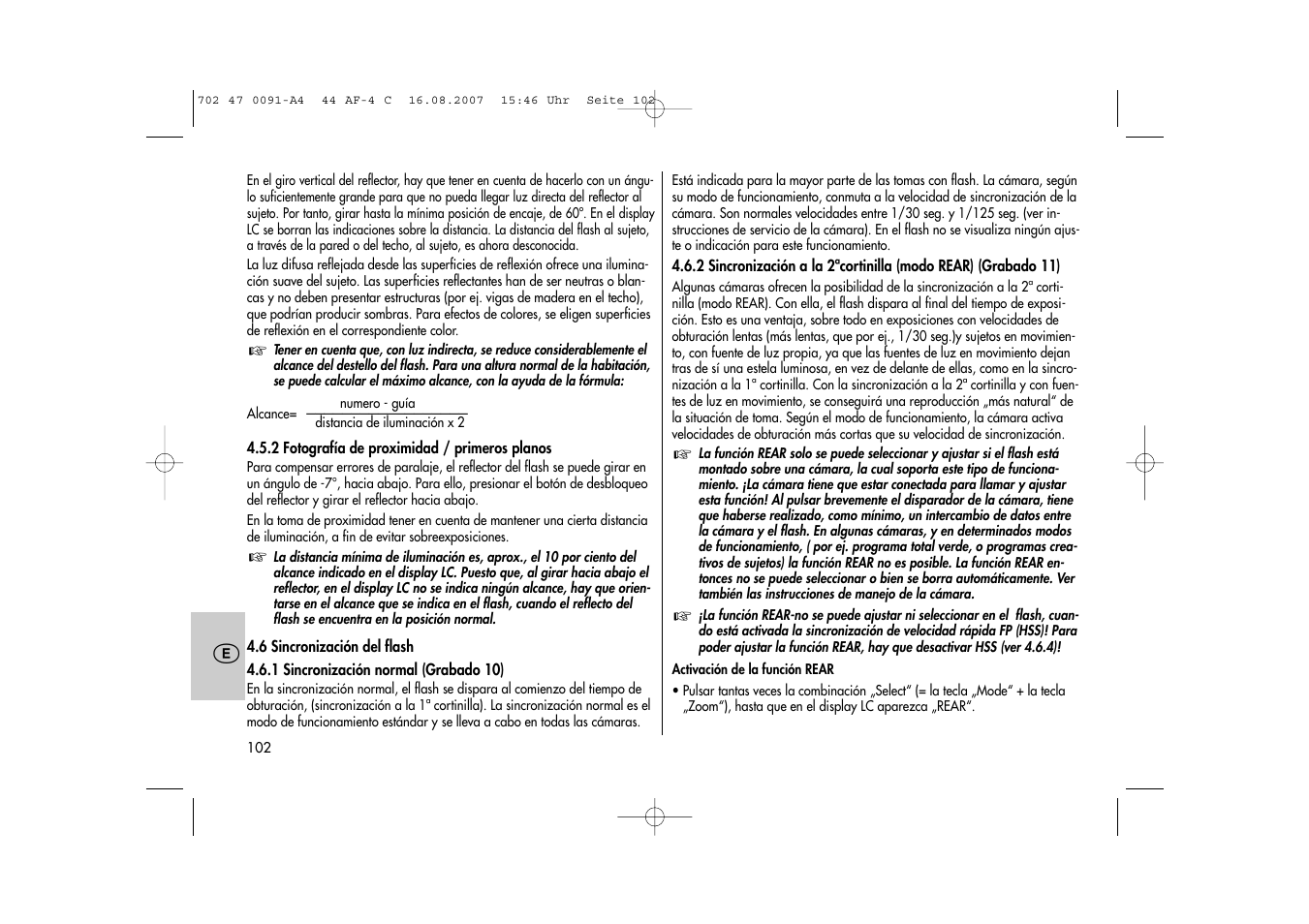 Metz MECABLITZ 44 AF-4 Canon User Manual | Page 102 / 120