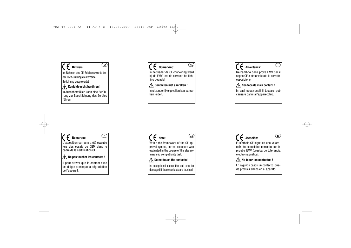Metz MECABLITZ 44 AF-4 Canon User Manual | Page 119 / 120