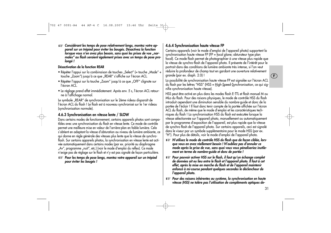 Metz MECABLITZ 44 AF-4 Canon User Manual | Page 31 / 120