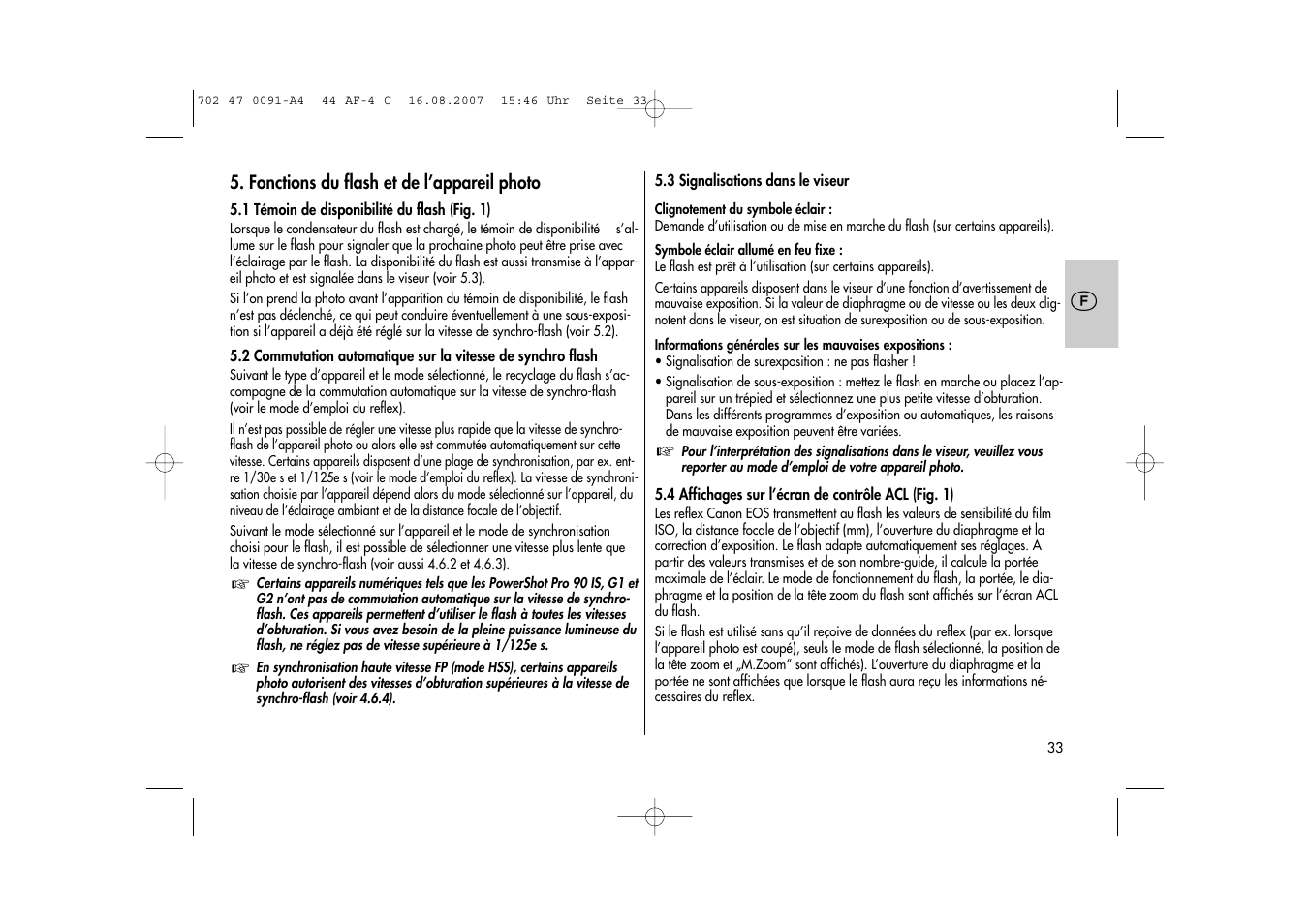 Metz MECABLITZ 44 AF-4 Canon User Manual | Page 33 / 120