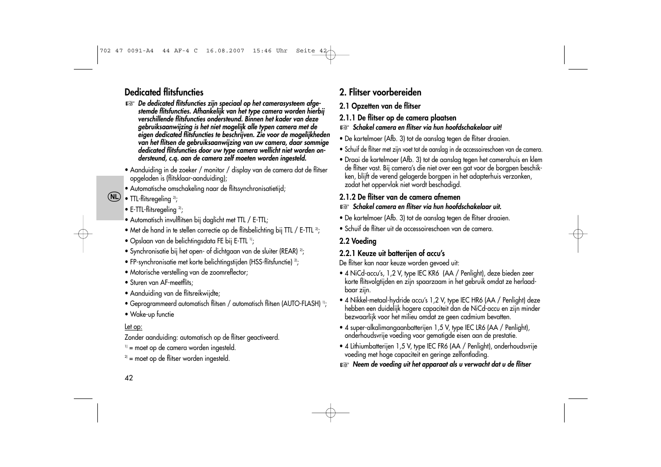 Metz MECABLITZ 44 AF-4 Canon User Manual | Page 42 / 120