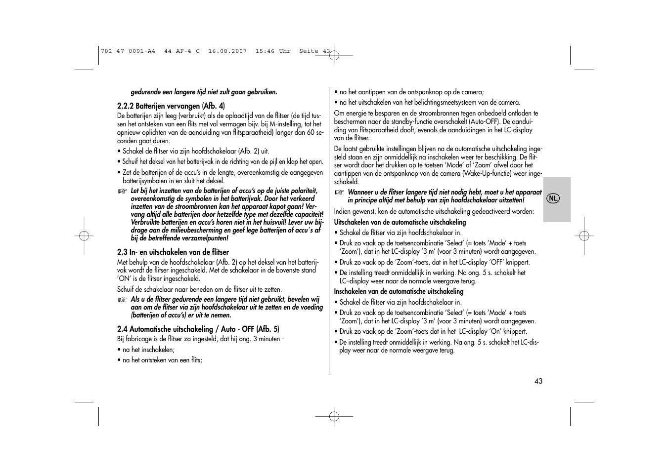 Metz MECABLITZ 44 AF-4 Canon User Manual | Page 43 / 120