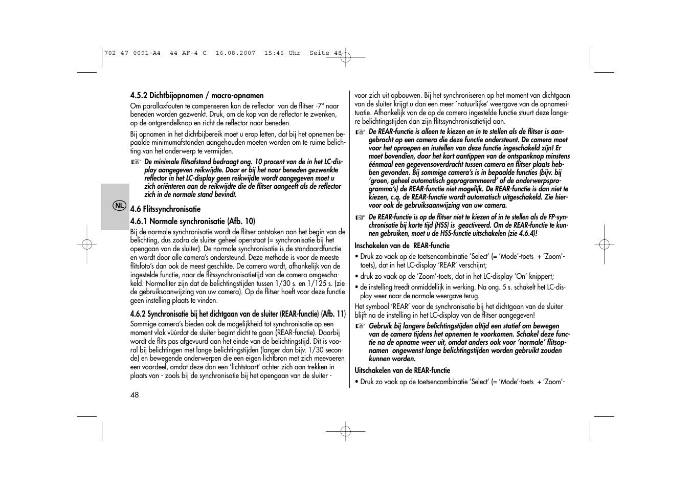 Metz MECABLITZ 44 AF-4 Canon User Manual | Page 48 / 120