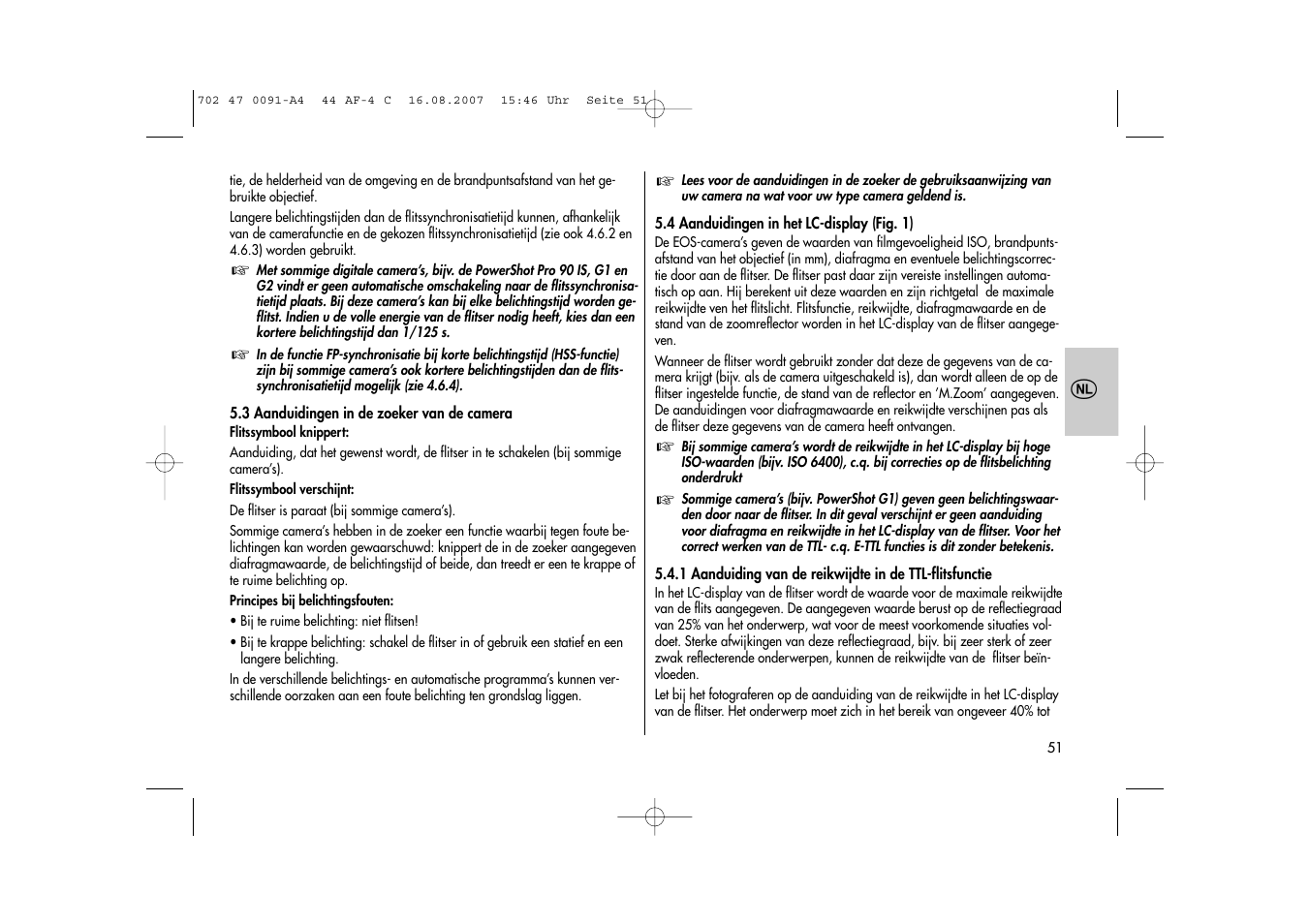Metz MECABLITZ 44 AF-4 Canon User Manual | Page 51 / 120