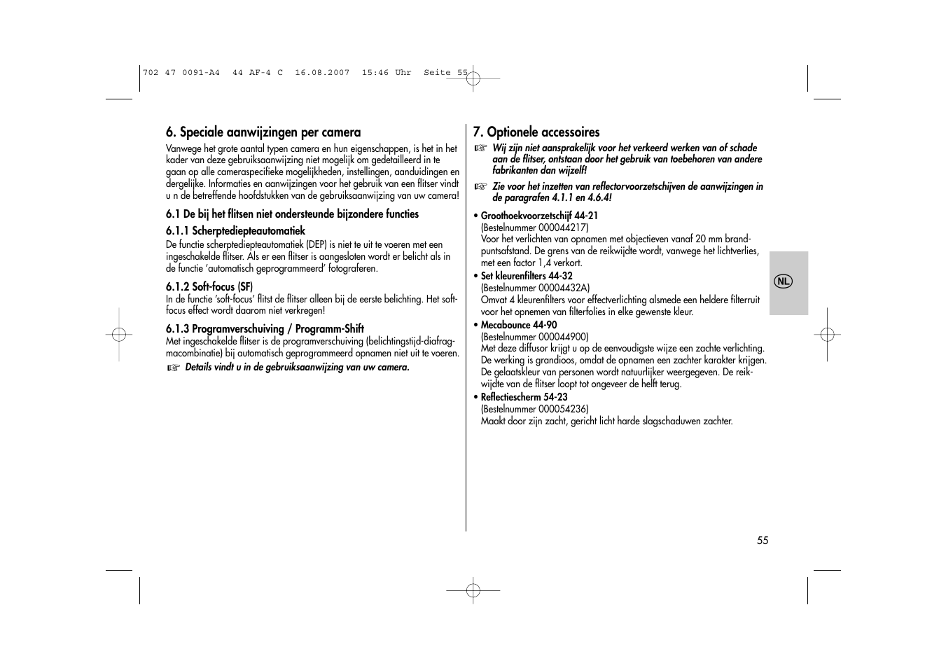 Metz MECABLITZ 44 AF-4 Canon User Manual | Page 55 / 120