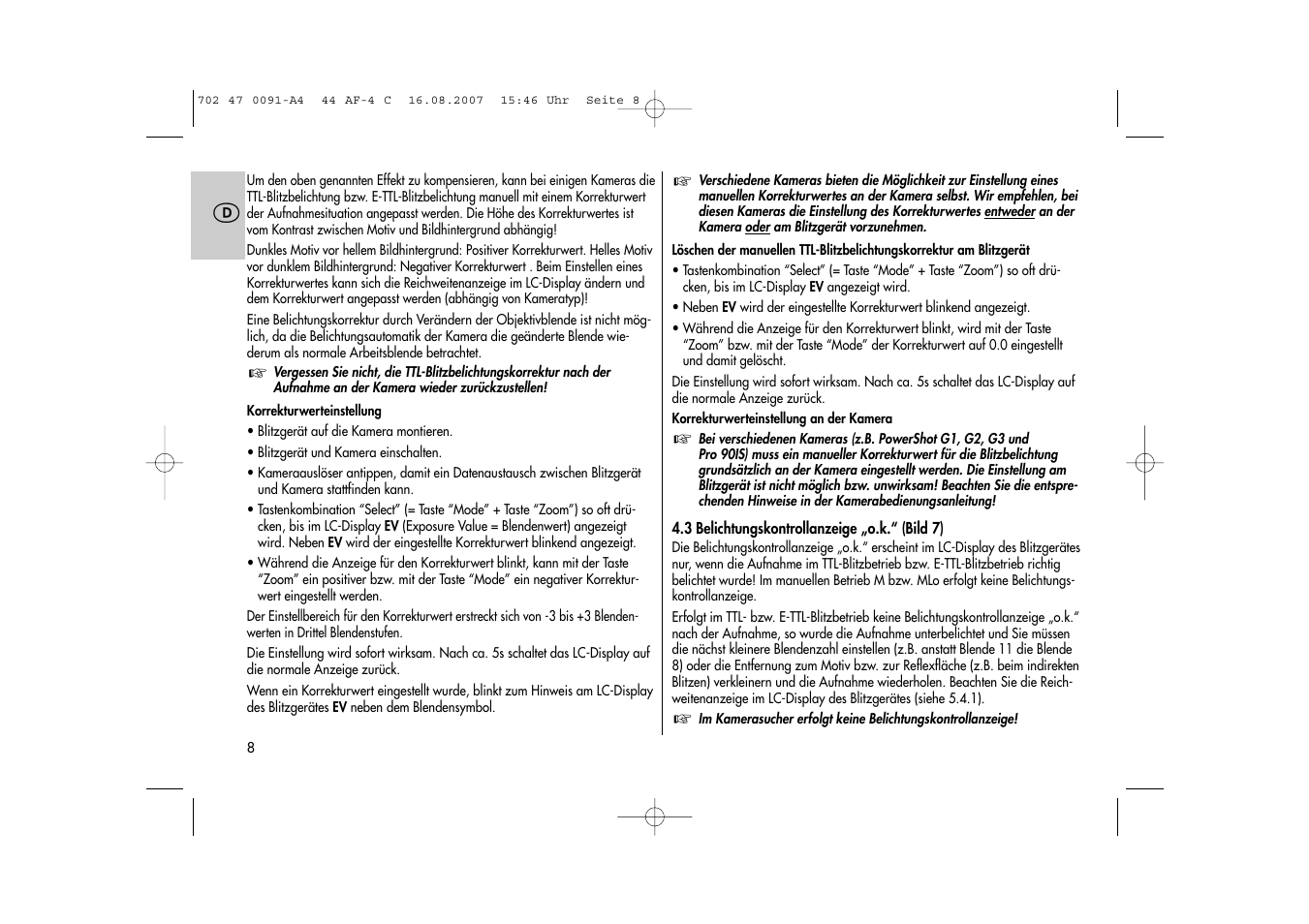 Metz MECABLITZ 44 AF-4 Canon User Manual | Page 8 / 120