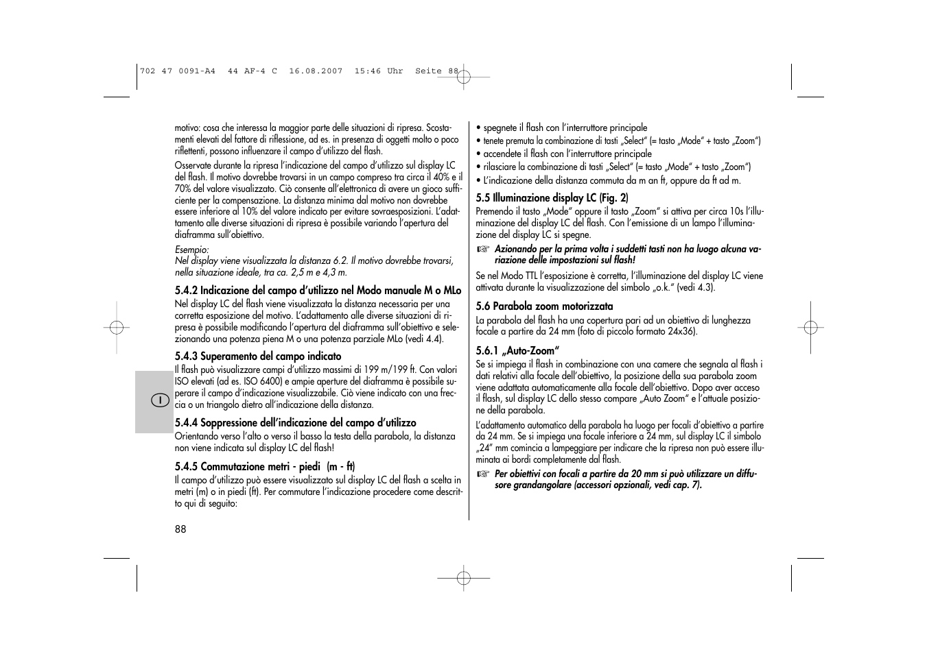 Metz MECABLITZ 44 AF-4 Canon User Manual | Page 88 / 120