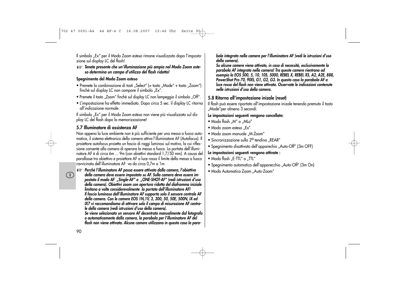 Metz MECABLITZ 44 AF-4 Canon User Manual | Page 90 / 120