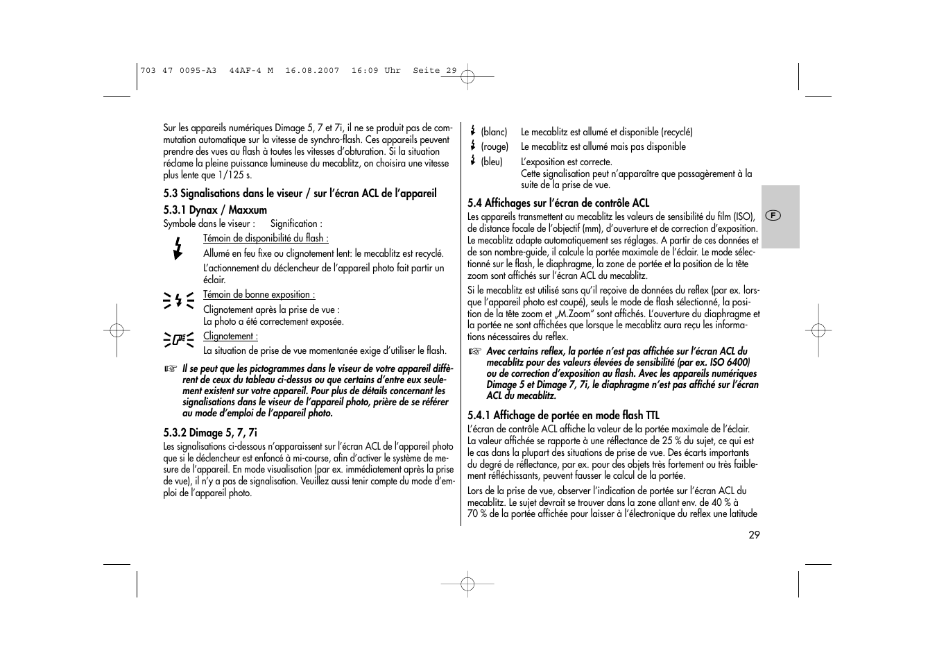 Metz MECABLITZ 44 AF-4 Minolta User Manual | Page 29 / 108