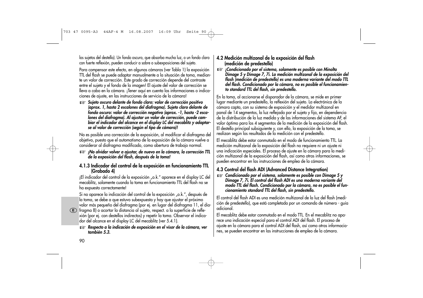 Metz MECABLITZ 44 AF-4 Minolta User Manual | Page 90 / 108