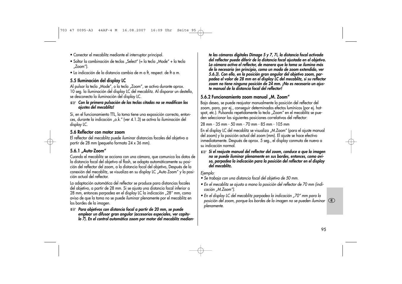 Metz MECABLITZ 44 AF-4 Minolta User Manual | Page 95 / 108