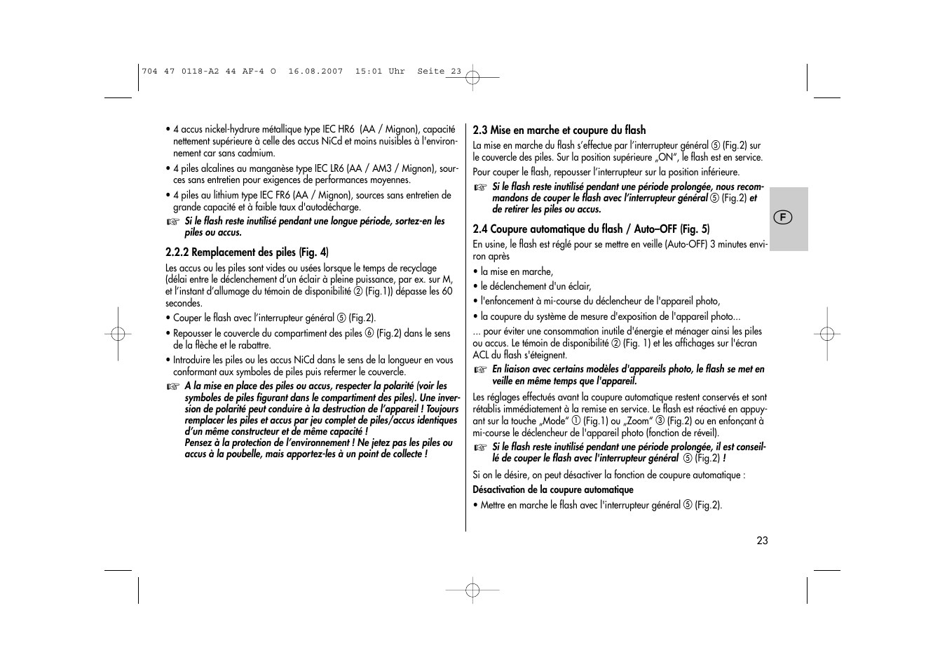 Metz MECABLITZ 44 AF-4 Olympus User Manual | Page 23 / 108