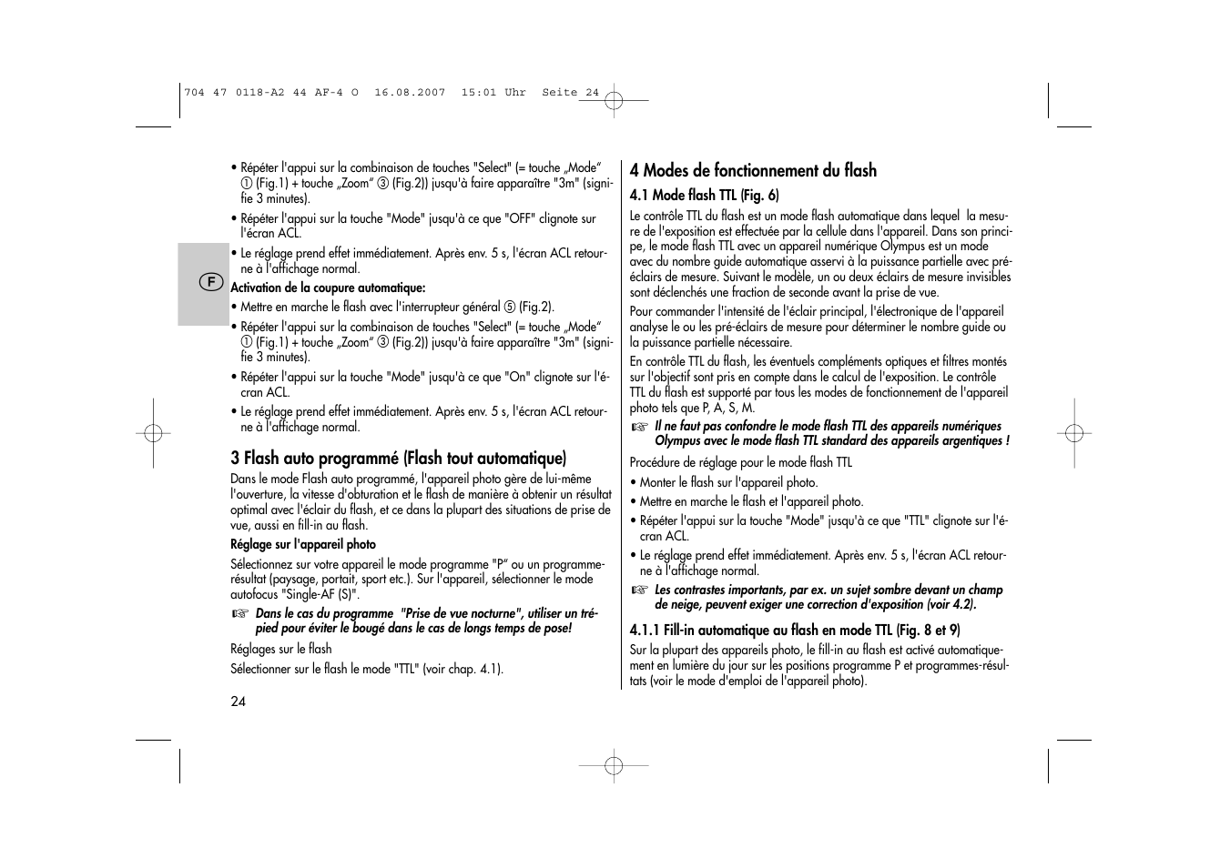 Metz MECABLITZ 44 AF-4 Olympus User Manual | Page 24 / 108