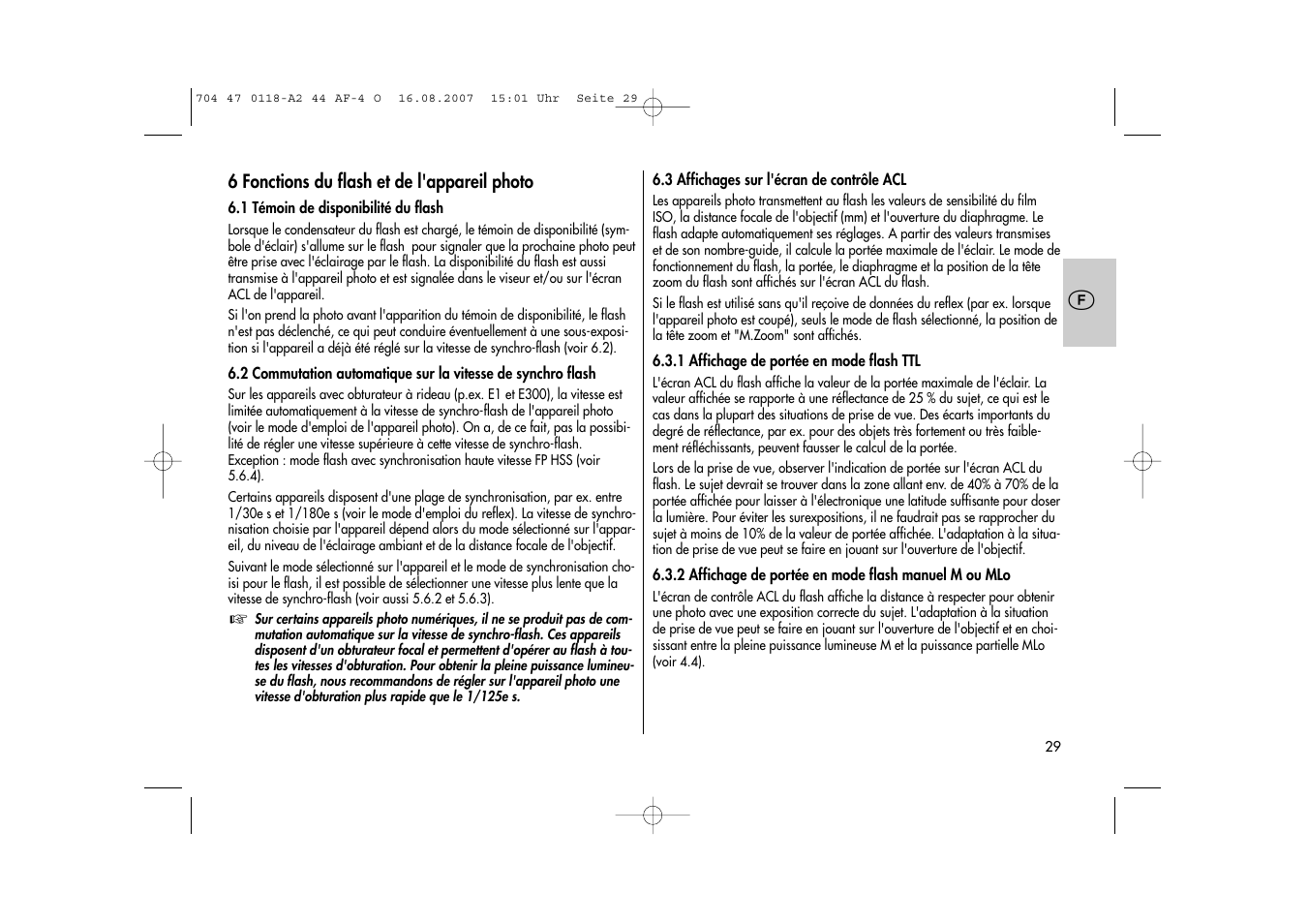 Metz MECABLITZ 44 AF-4 Olympus User Manual | Page 29 / 108