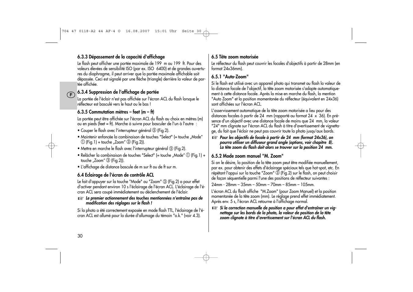 Metz MECABLITZ 44 AF-4 Olympus User Manual | Page 30 / 108