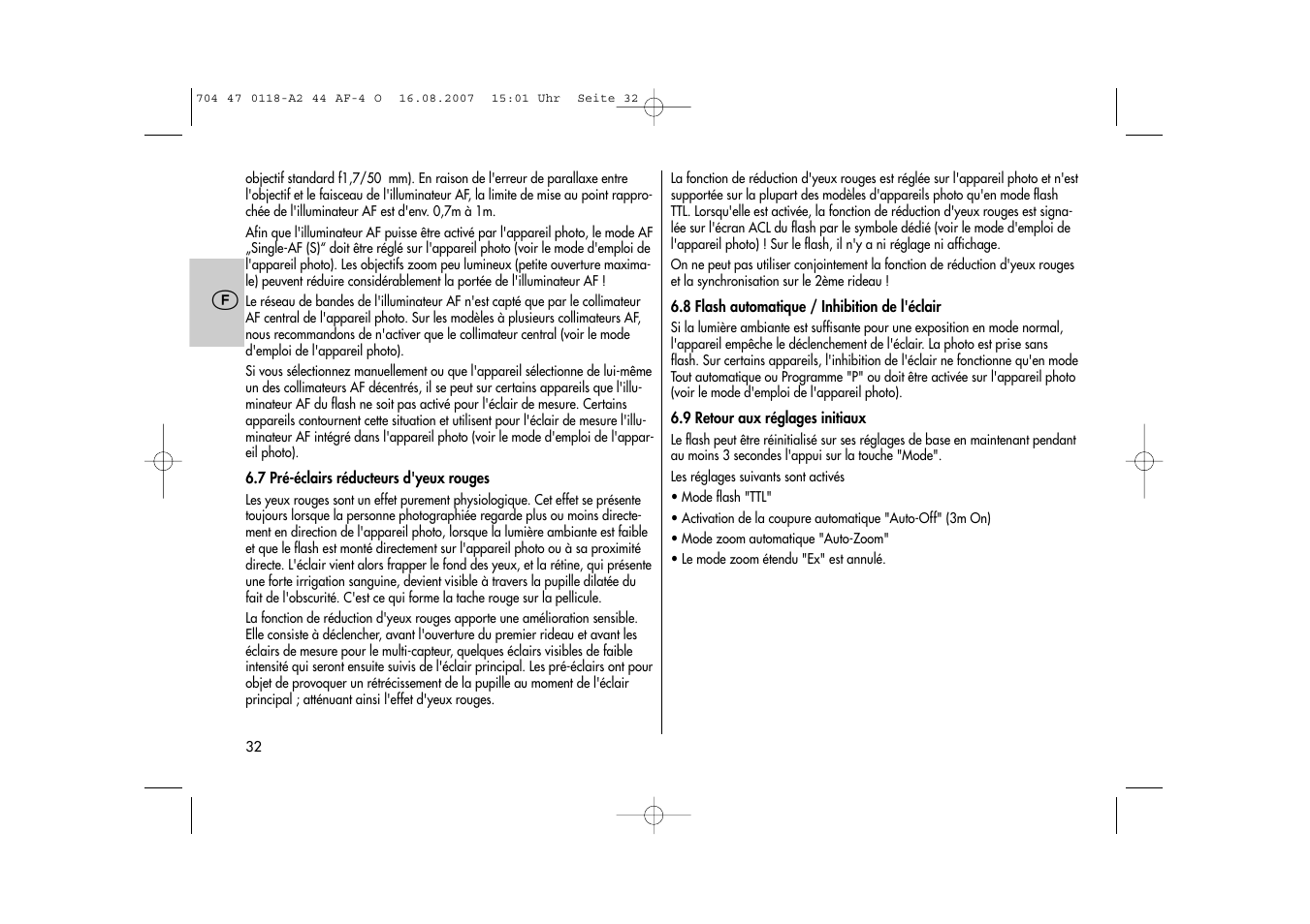 Metz MECABLITZ 44 AF-4 Olympus User Manual | Page 32 / 108