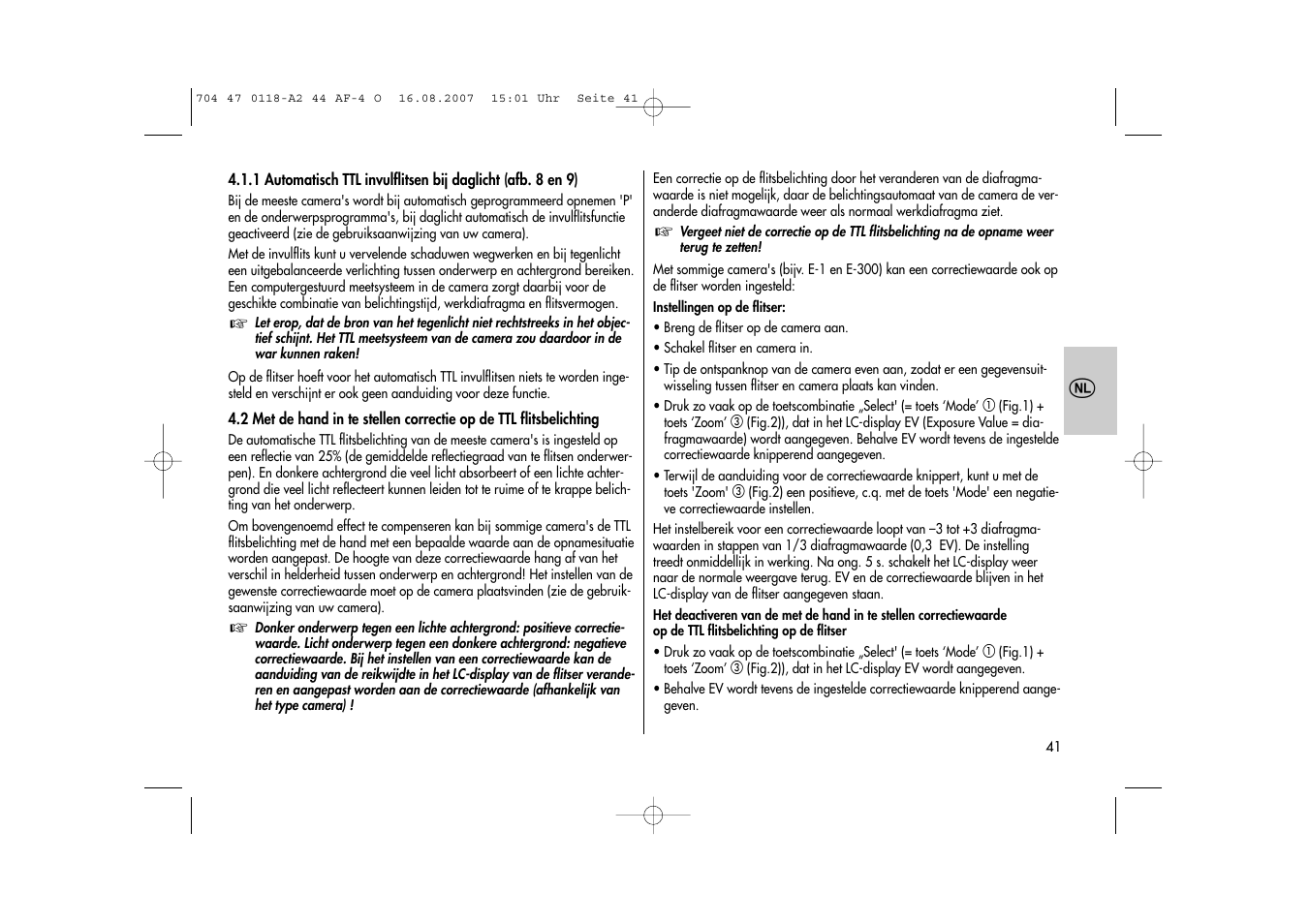 Metz MECABLITZ 44 AF-4 Olympus User Manual | Page 41 / 108