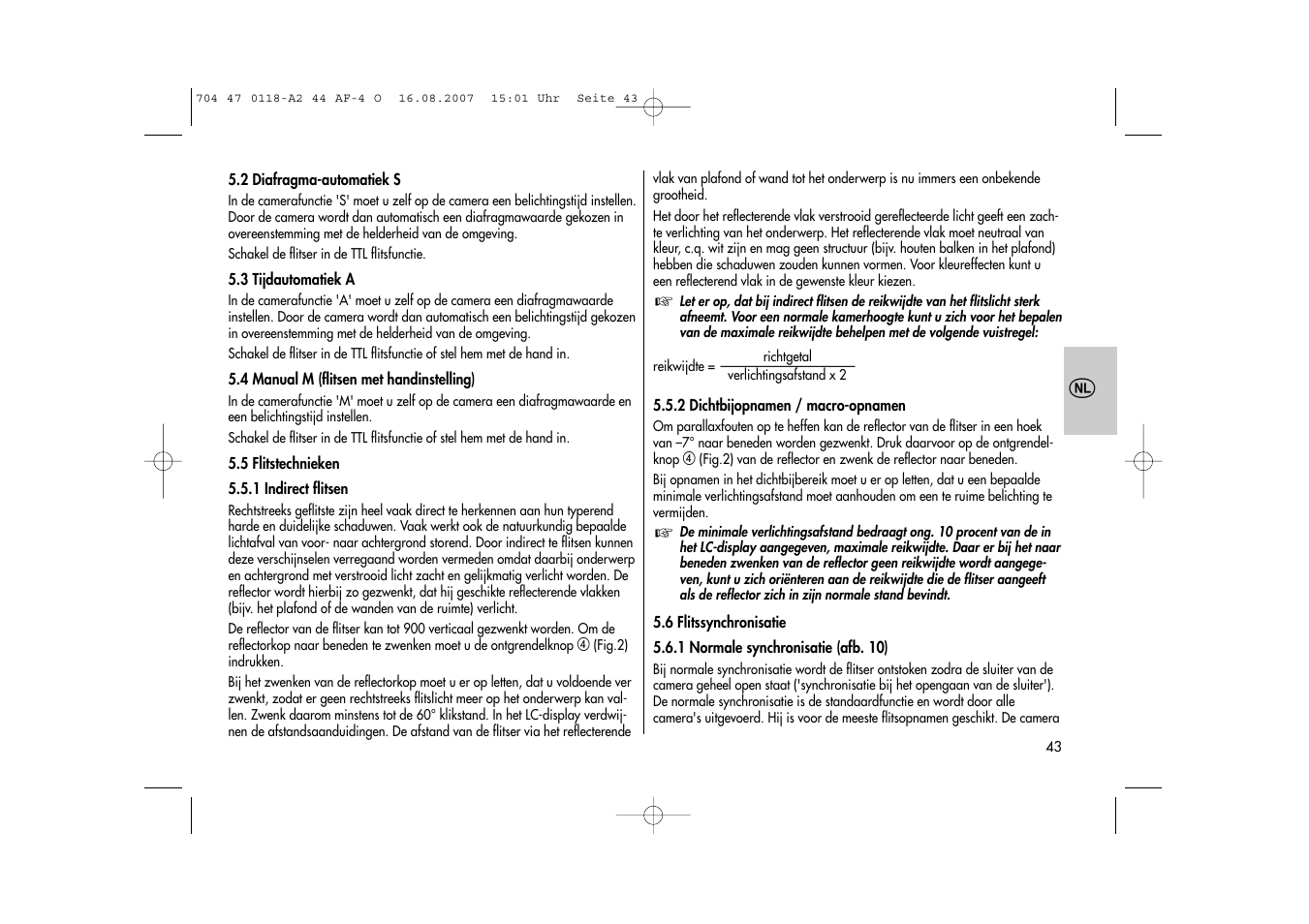 Metz MECABLITZ 44 AF-4 Olympus User Manual | Page 43 / 108