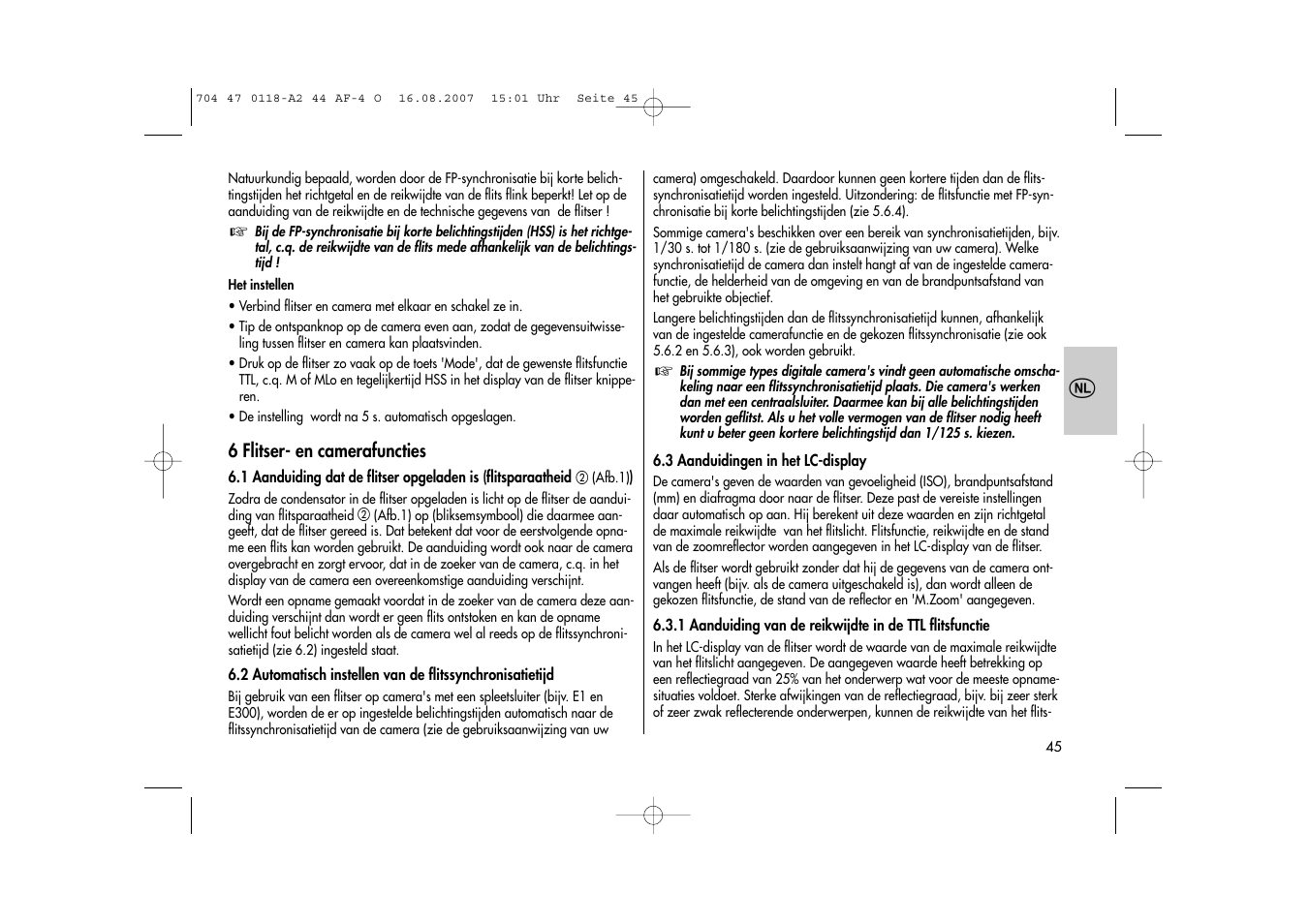 Metz MECABLITZ 44 AF-4 Olympus User Manual | Page 45 / 108