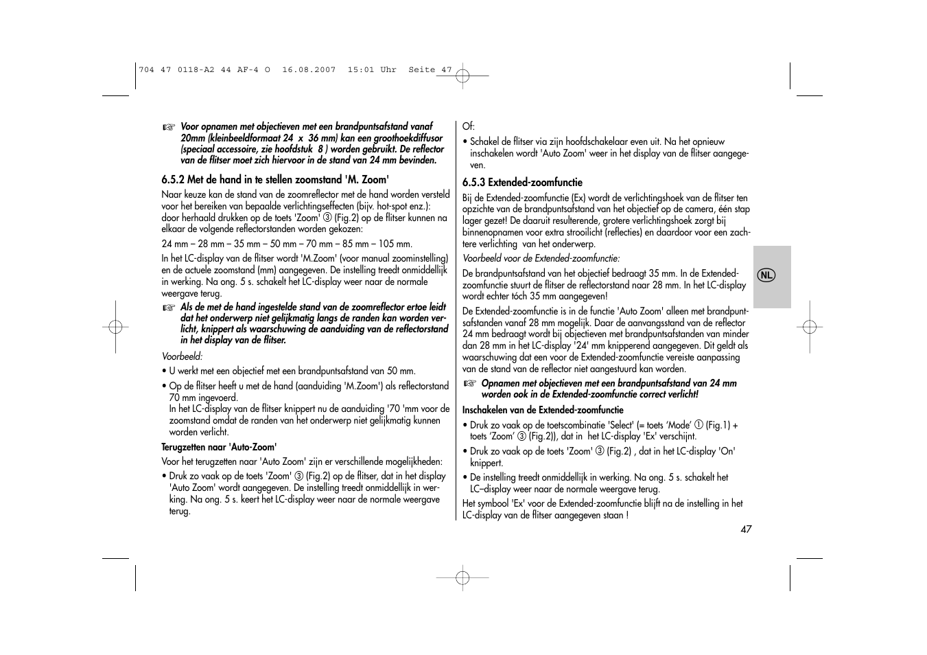 Metz MECABLITZ 44 AF-4 Olympus User Manual | Page 47 / 108