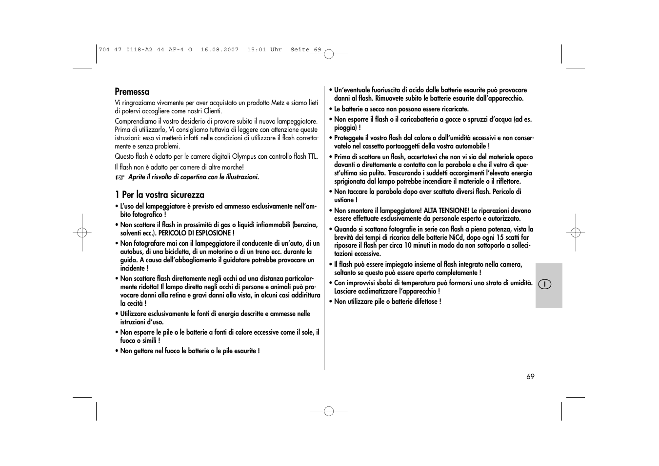 Metz MECABLITZ 44 AF-4 Olympus User Manual | Page 69 / 108