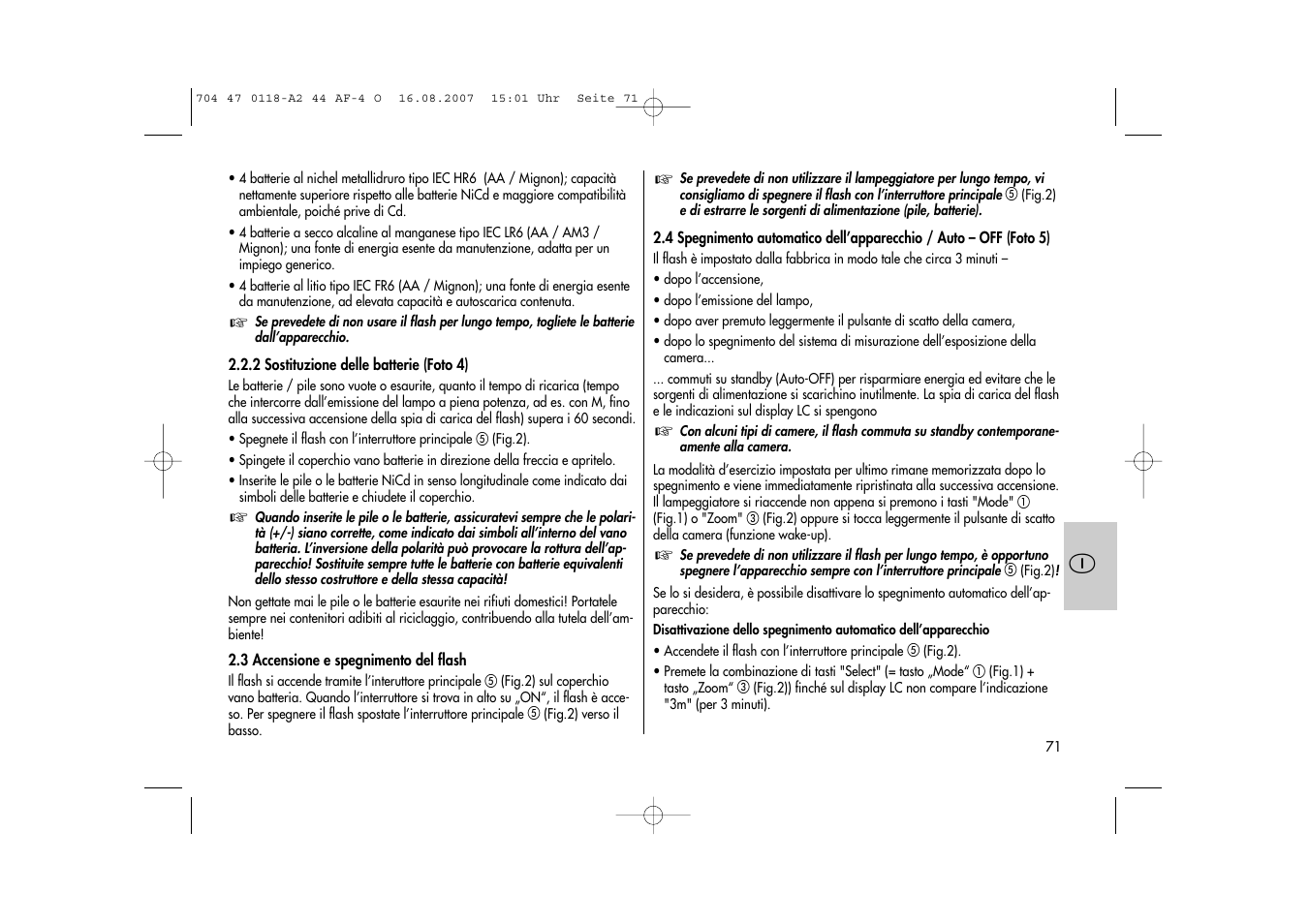Metz MECABLITZ 44 AF-4 Olympus User Manual | Page 71 / 108