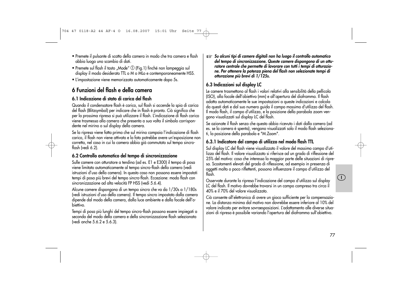 Metz MECABLITZ 44 AF-4 Olympus User Manual | Page 77 / 108