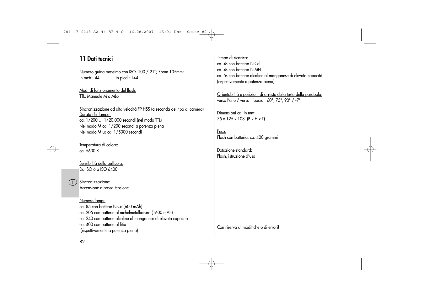 Metz MECABLITZ 44 AF-4 Olympus User Manual | Page 82 / 108