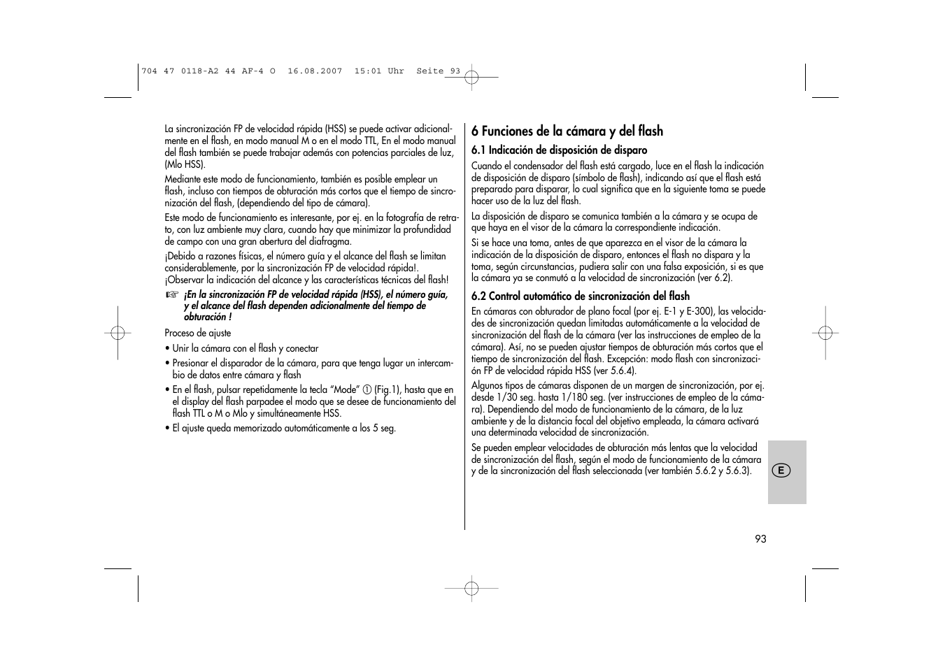 Metz MECABLITZ 44 AF-4 Olympus User Manual | Page 93 / 108