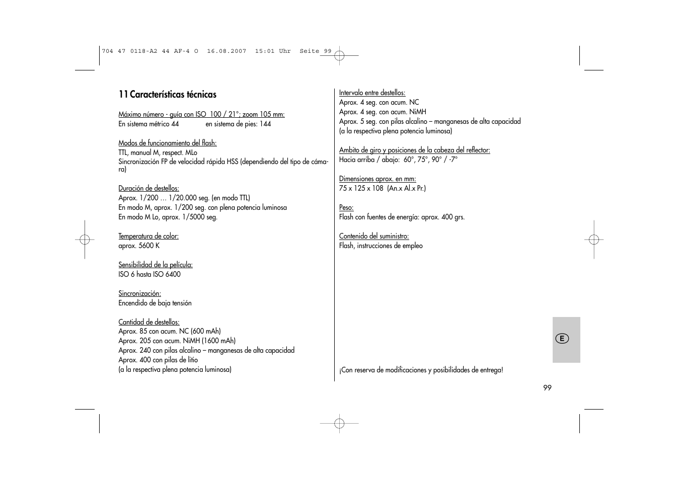Metz MECABLITZ 44 AF-4 Olympus User Manual | Page 99 / 108