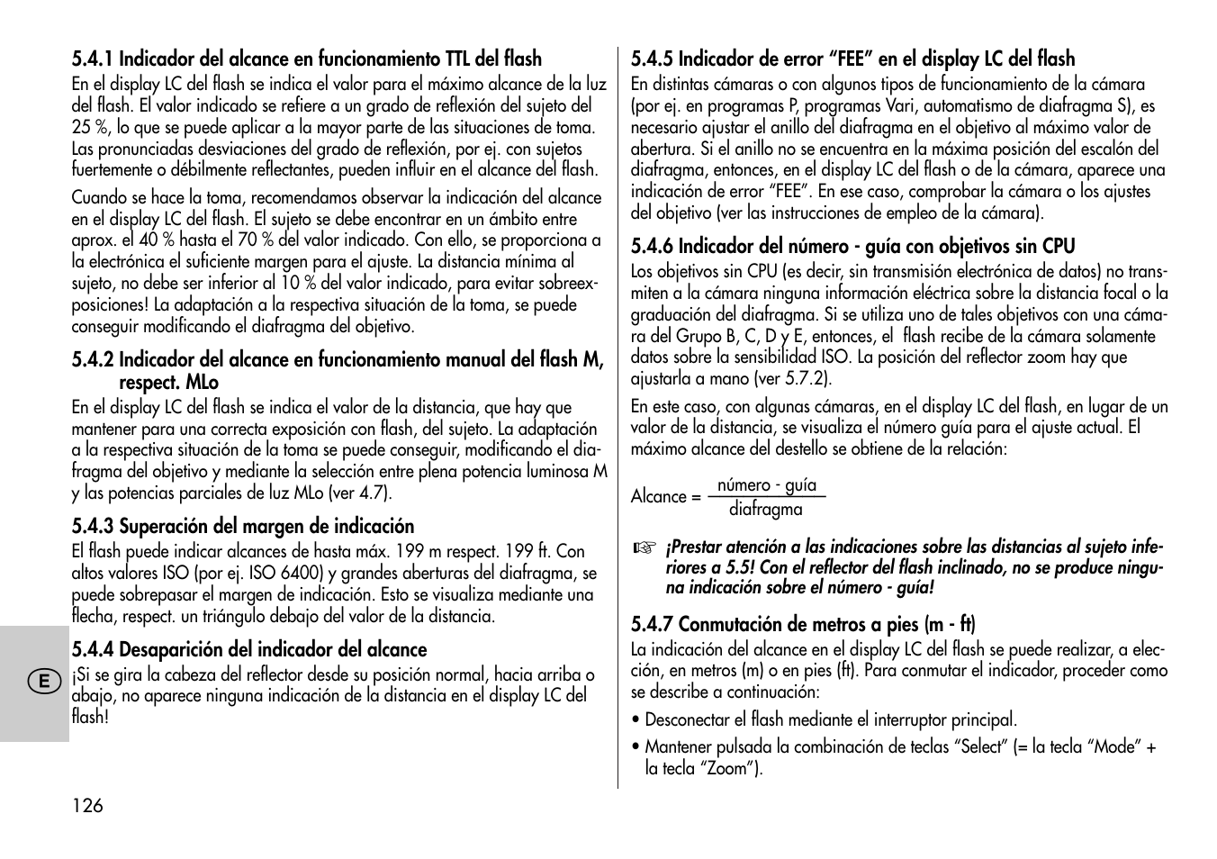 Metz MECABLITZ 44 AF-4 /4i Nikon User Manual | Page 126 / 142