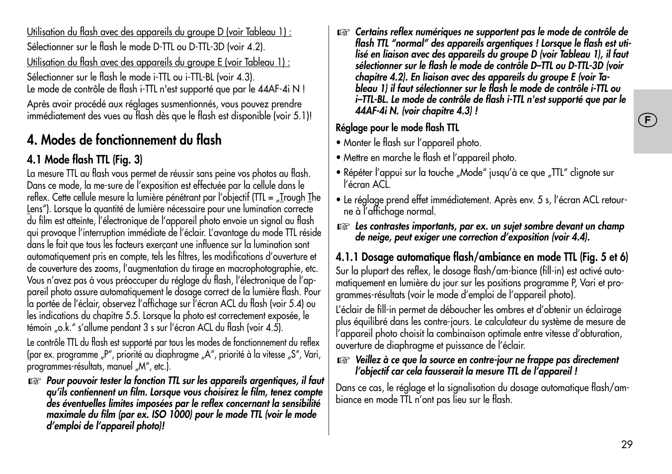 Metz MECABLITZ 44 AF-4 /4i Nikon User Manual | Page 29 / 142