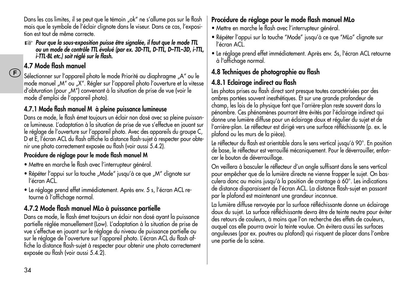 Metz MECABLITZ 44 AF-4 /4i Nikon User Manual | Page 34 / 142