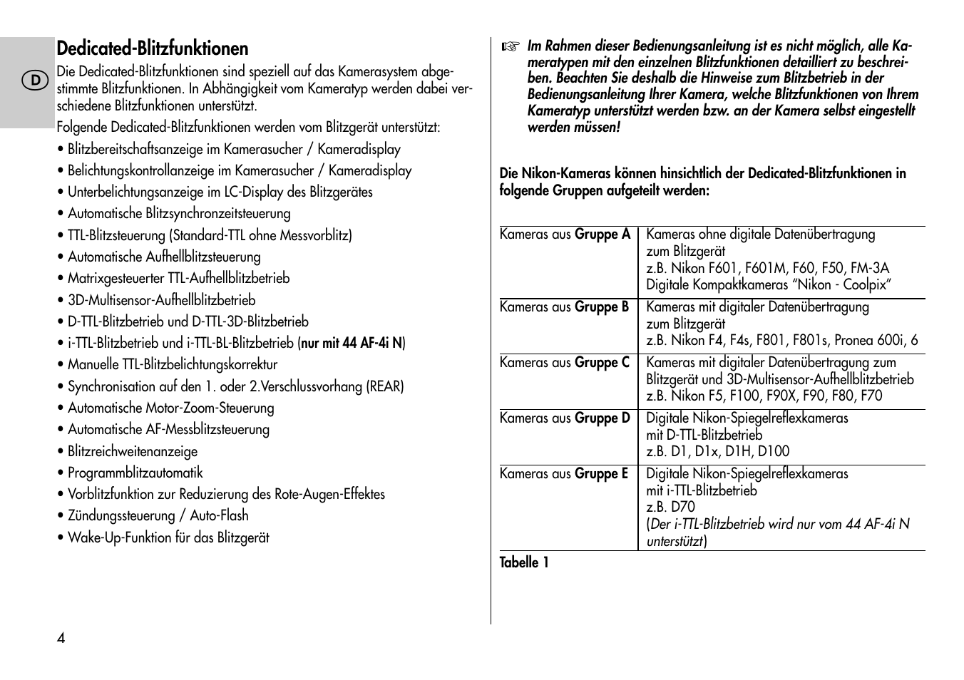 Metz MECABLITZ 44 AF-4 /4i Nikon User Manual | Page 4 / 142