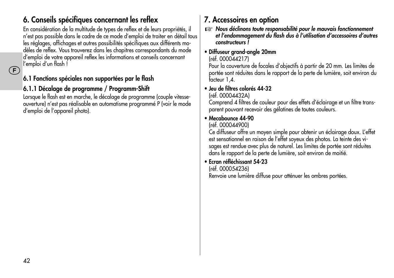 Metz MECABLITZ 44 AF-4 /4i Nikon User Manual | Page 42 / 142