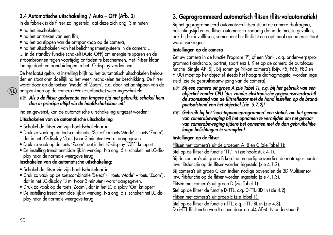 Metz MECABLITZ 44 AF-4 /4i Nikon User Manual | Page 50 / 142